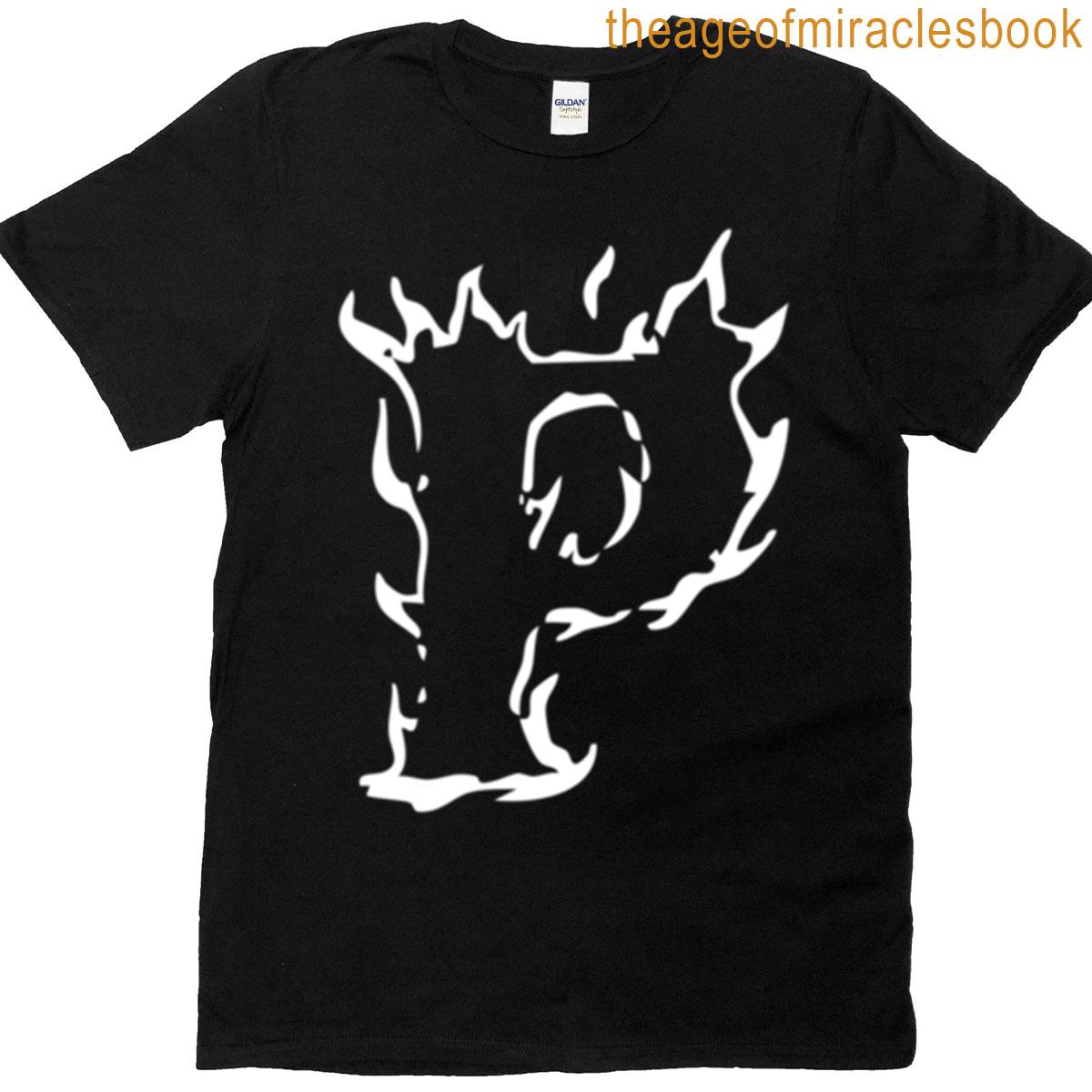 Flaming P Letter Monogram White Edition T-shirt