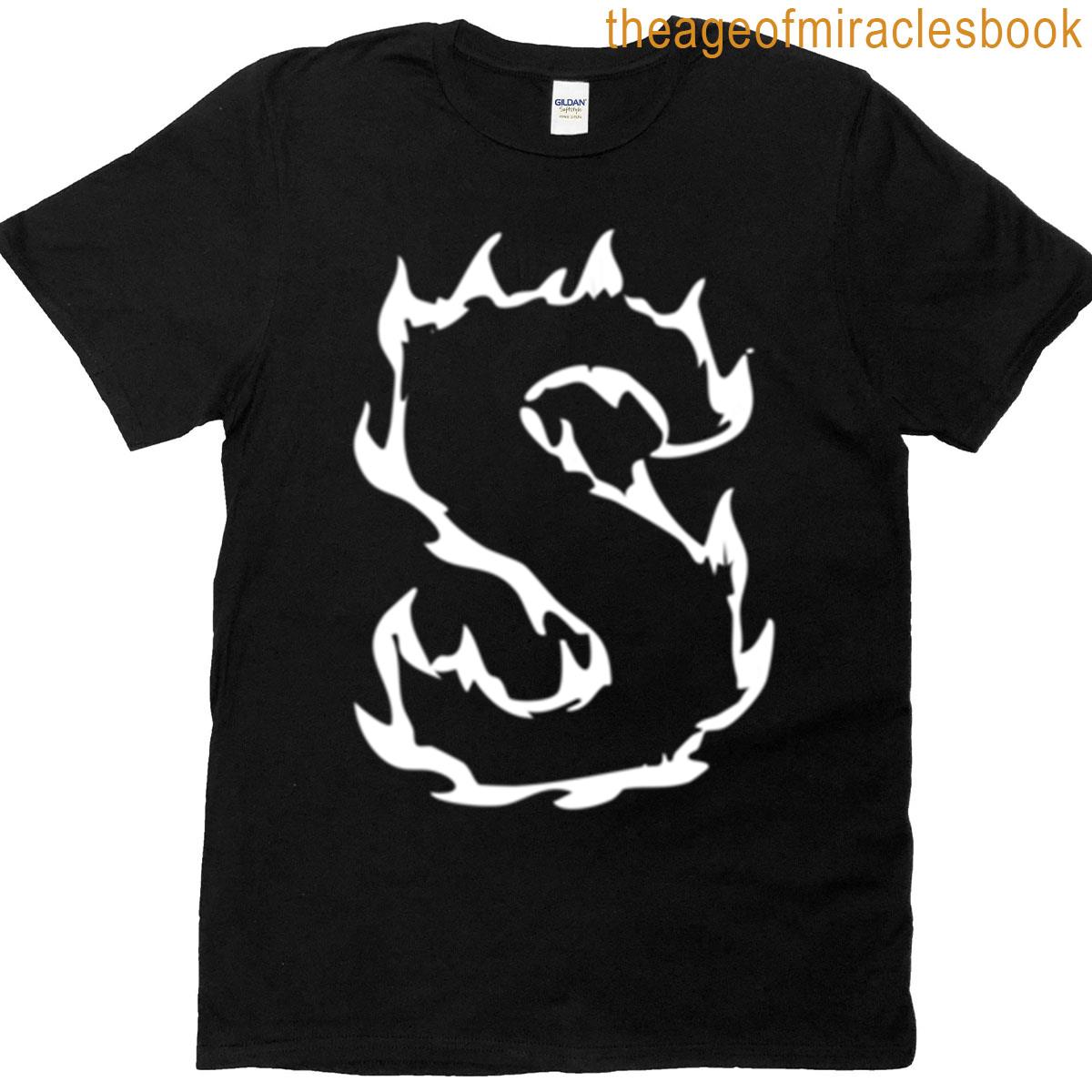Flaming S Letter Monogram White Edition T-shirt
