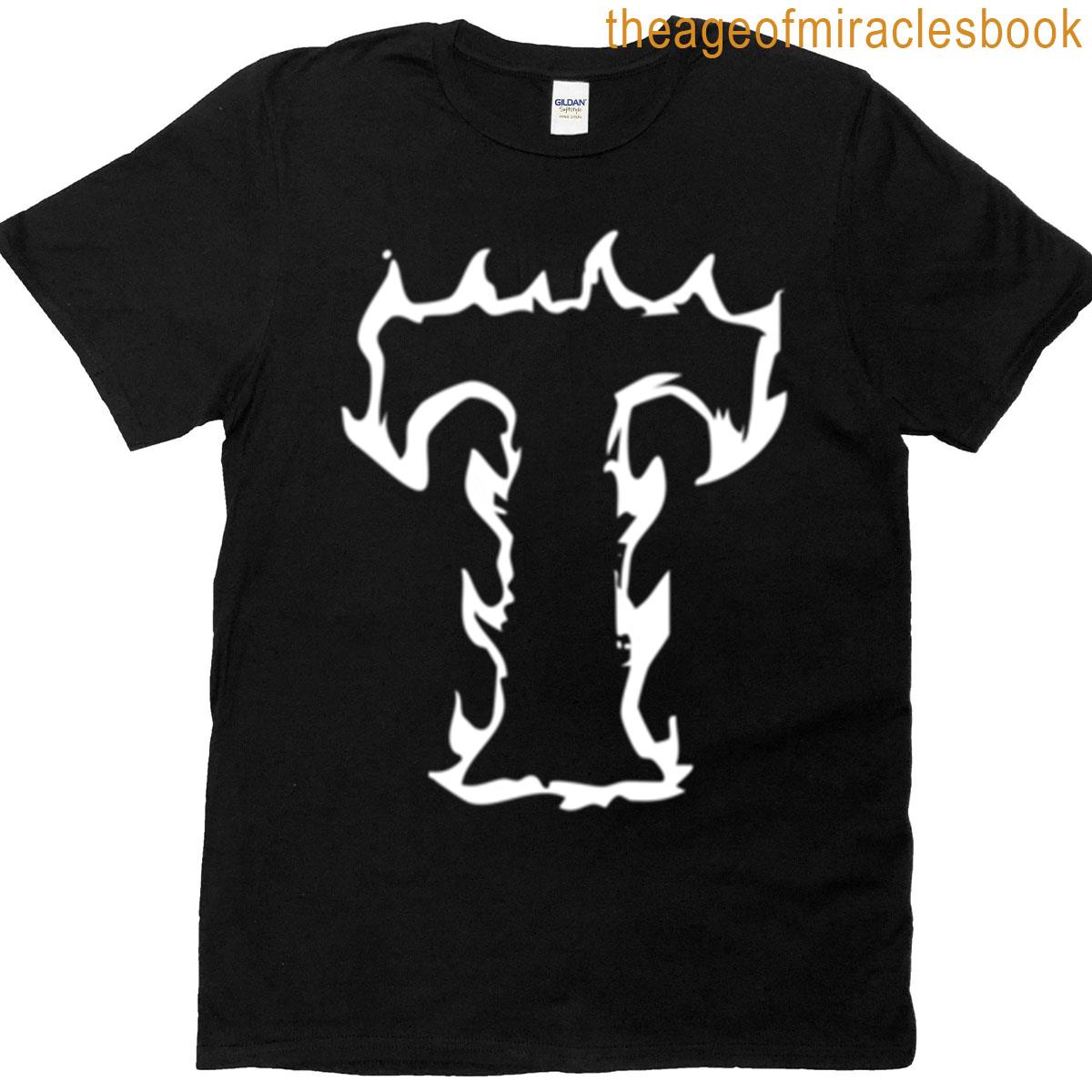 Flaming T Letter Monogram White Edition T-shirt
