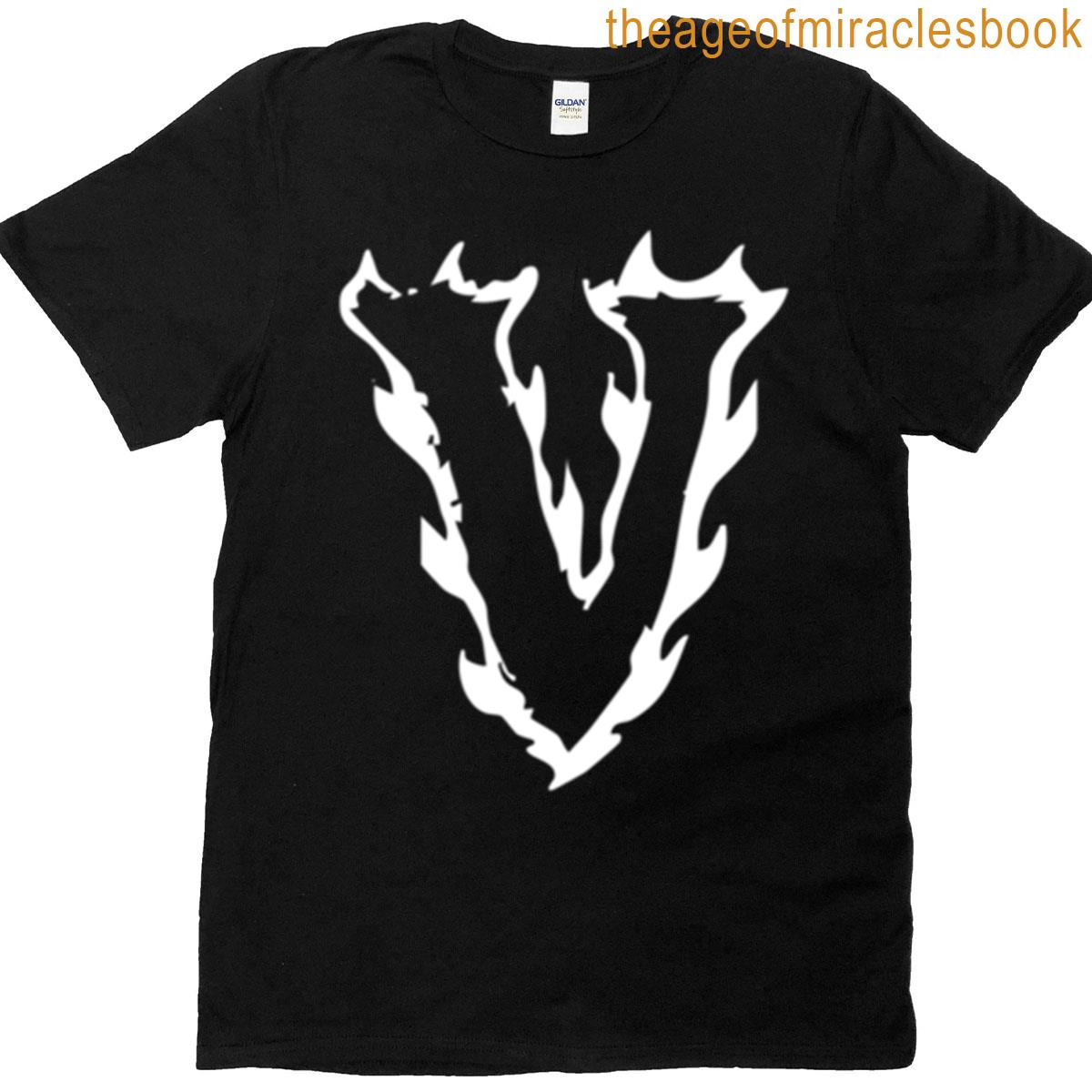 Flaming V Letter Monogram White Edition T-shirt