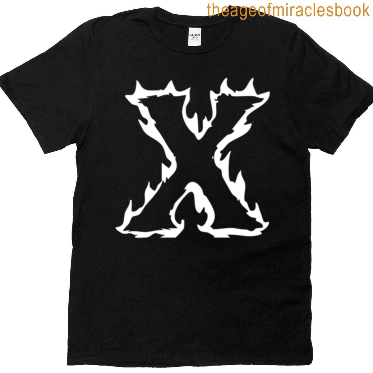 Flaming X Letter Monogram White Edition T-shirt