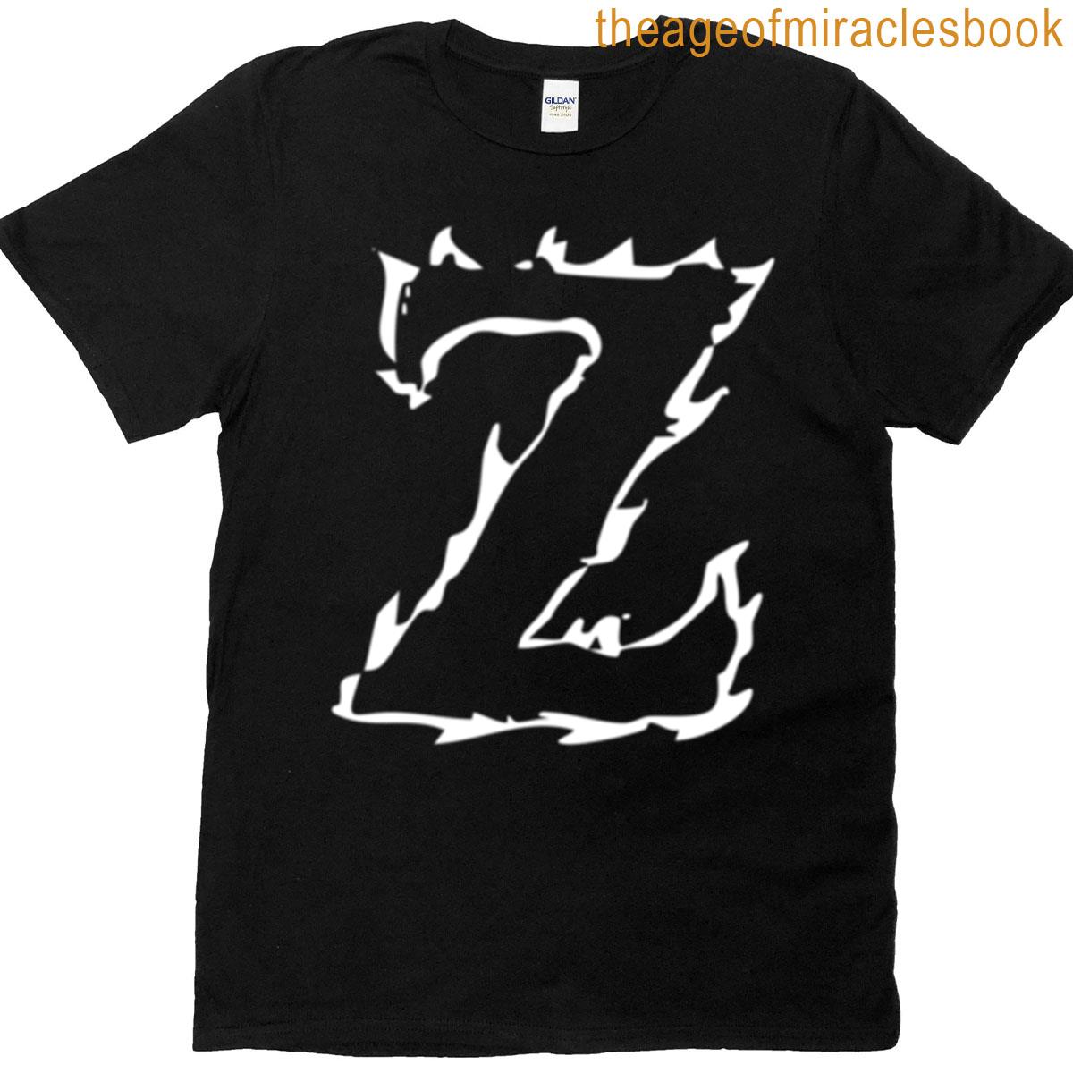 Flaming Z Letter Monogram White Edition Oversized T-shirt