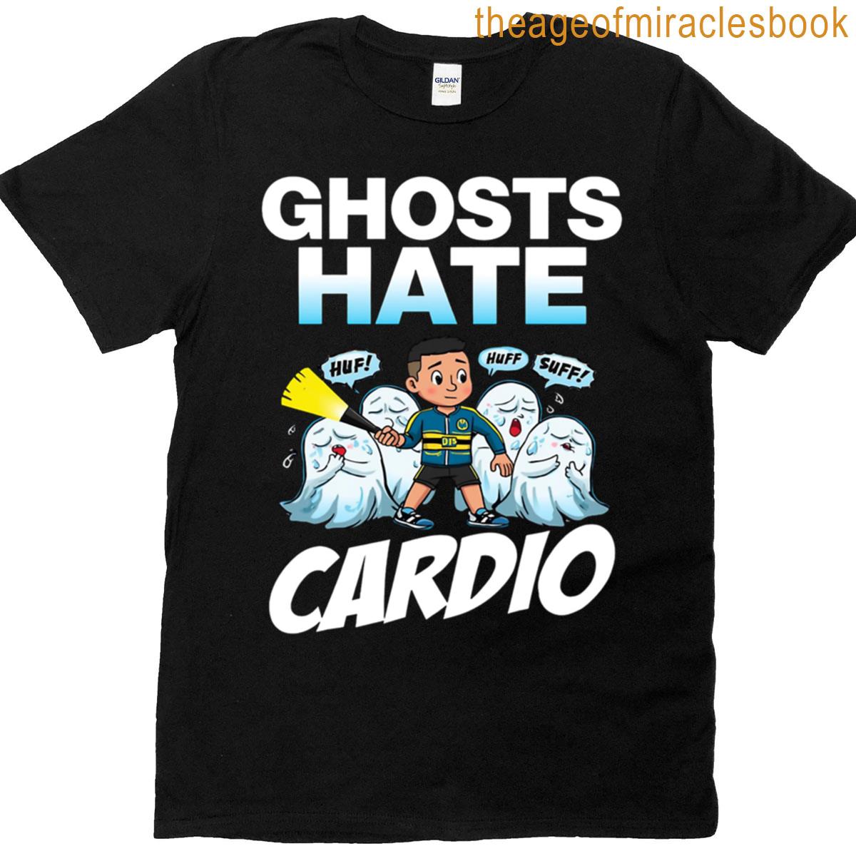 Ghosts Hate Cardio Funny Lazy Ghost Halloween Tee T-shirt