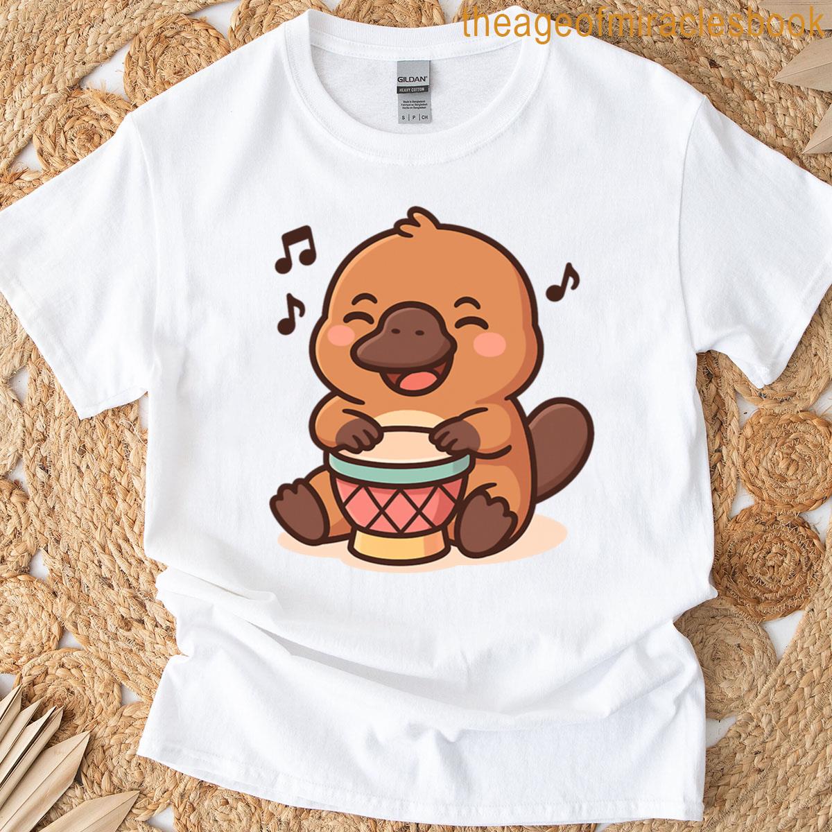 Kawaii Drumming Platypus T-shirt