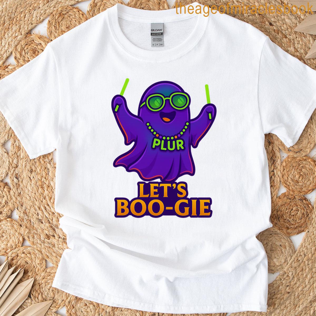 Lets Boo-gie Rave Ghost Plur Design T-shirt