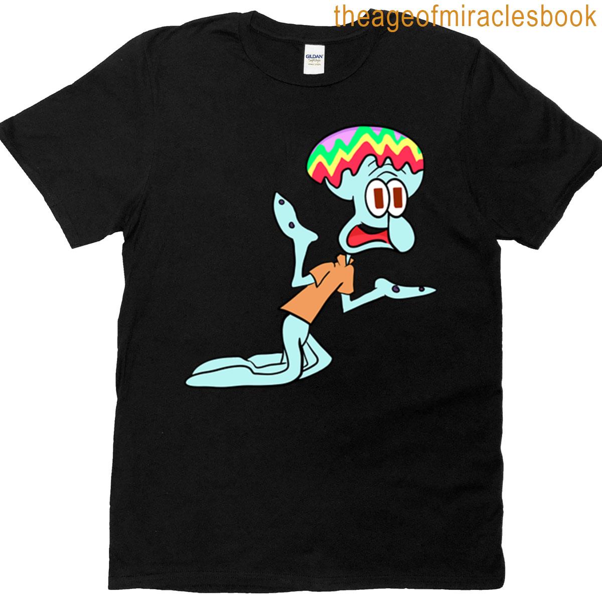 Rainbow Head Squidward T-shirt
