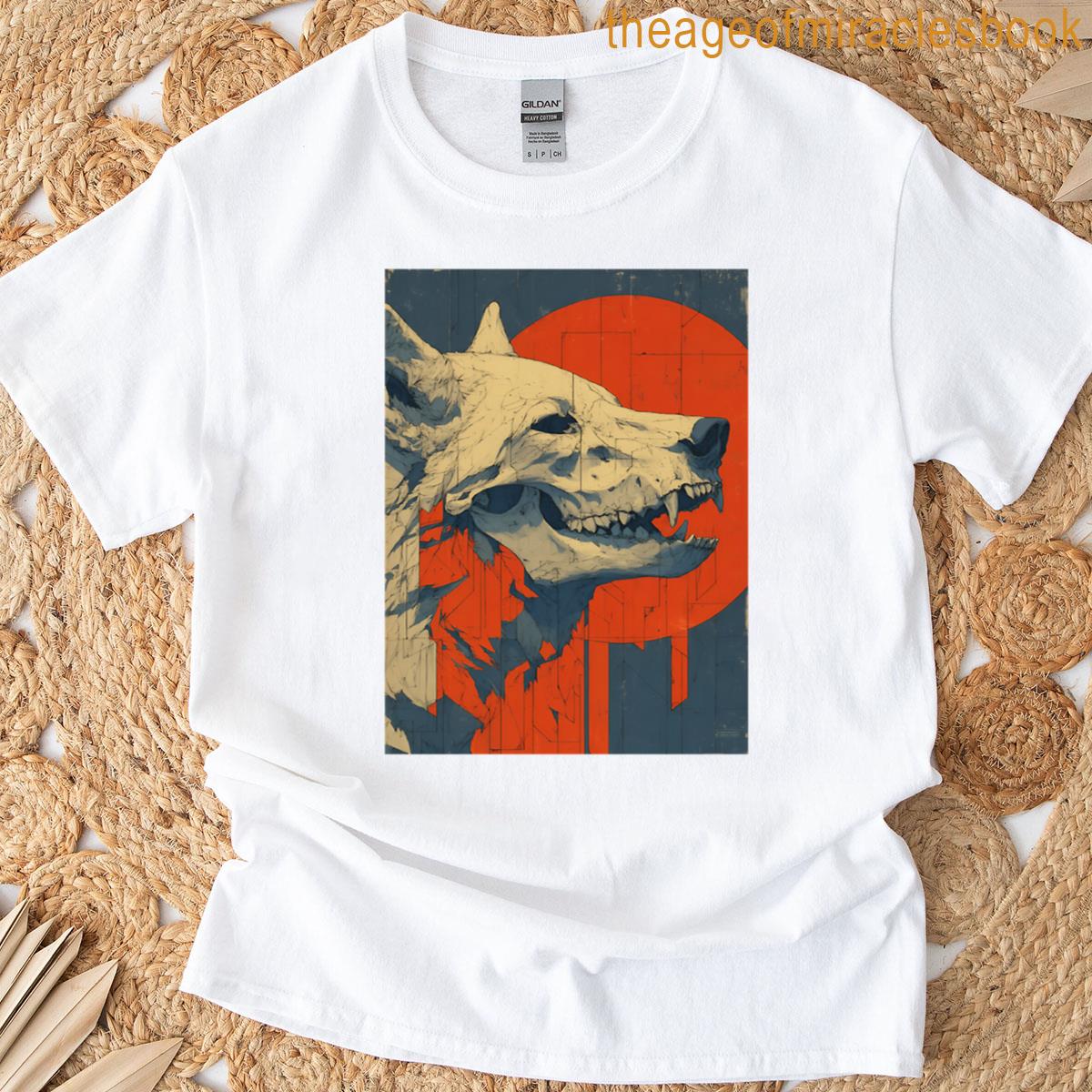 Red Moon Lone Howl Oversized T-shirt