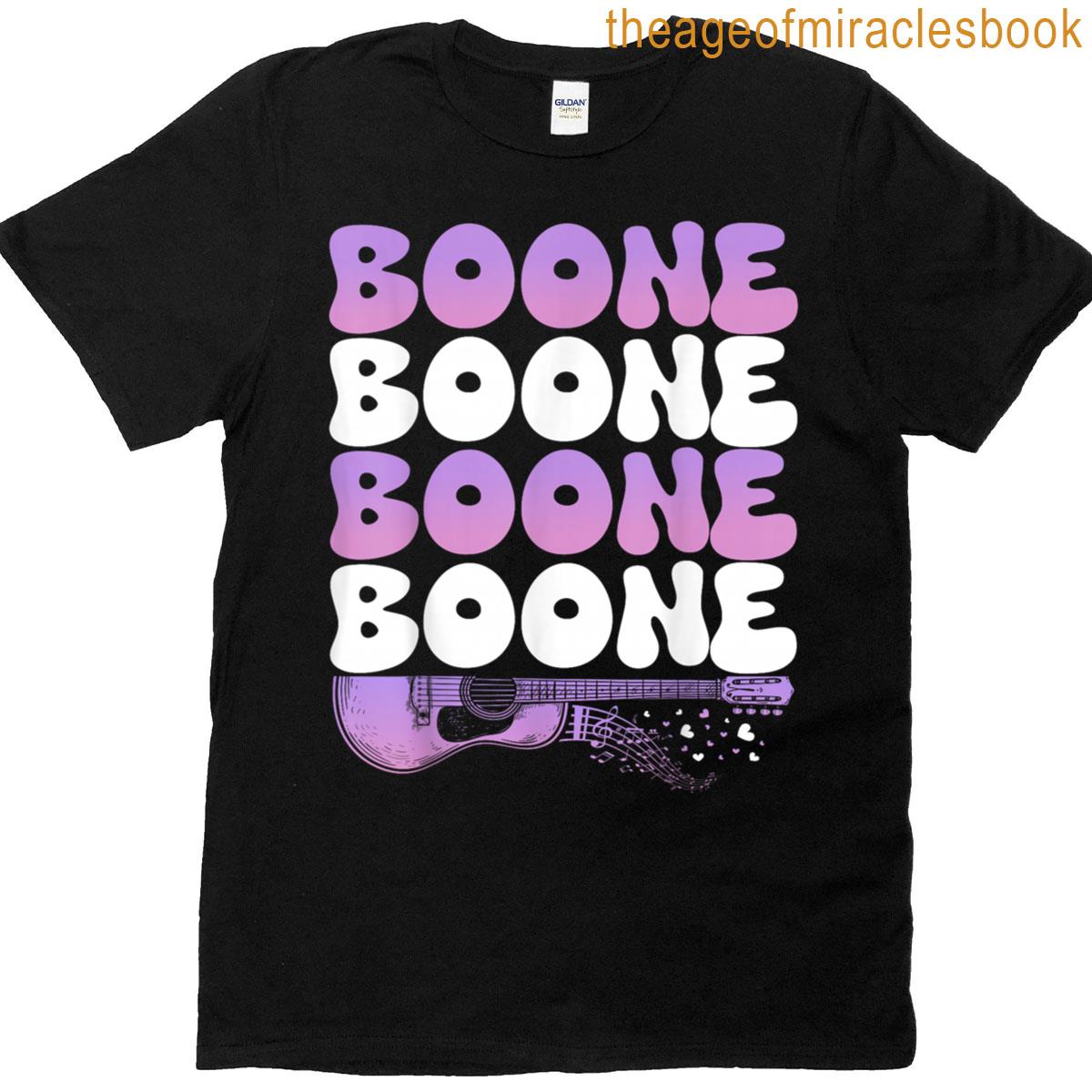 Retro Boone First Name Personalized Groovy 80s T-shirt