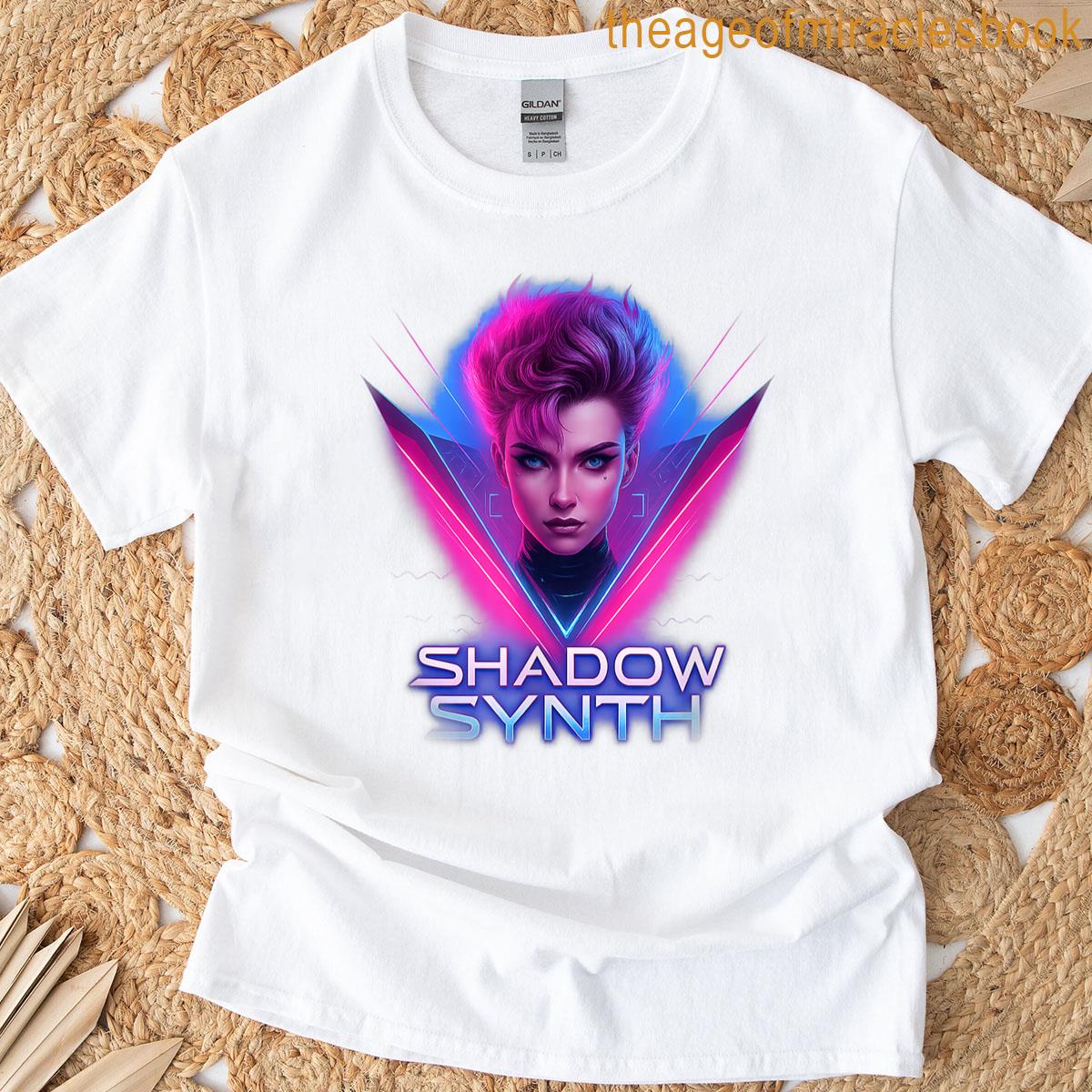 Shadow Synth Cyberpunk Synthwave Girl T-shirt