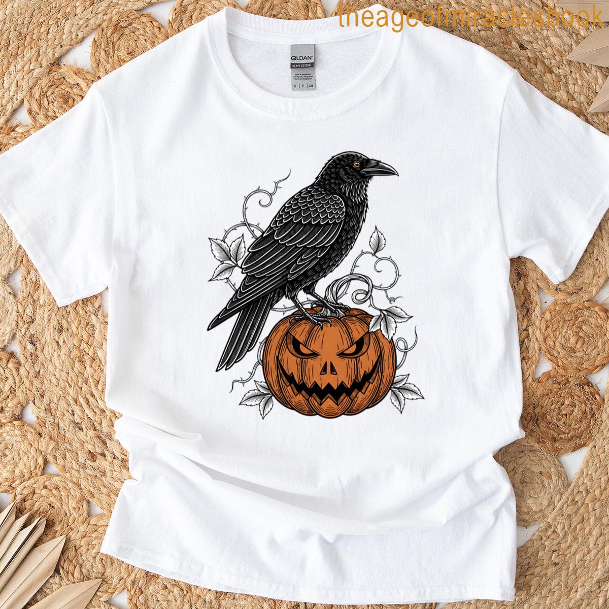 Spooky Raven On A Jack-o-lantern T-shirt