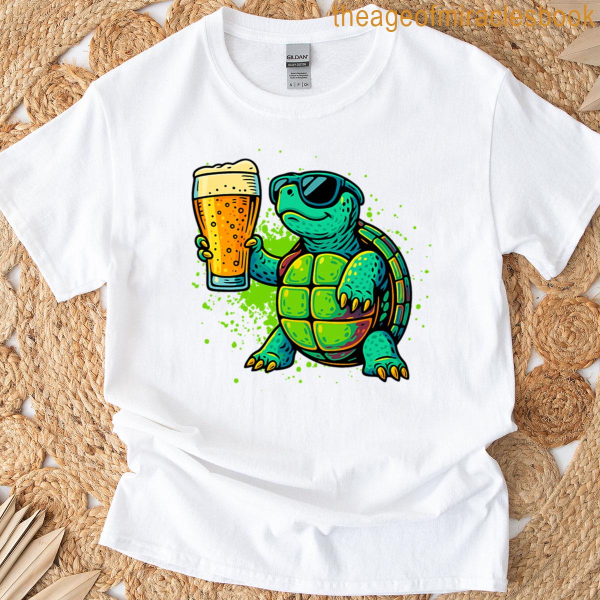 Turtle Beer Drinker Beer Drinking Brewing Beer Lover T-shirt