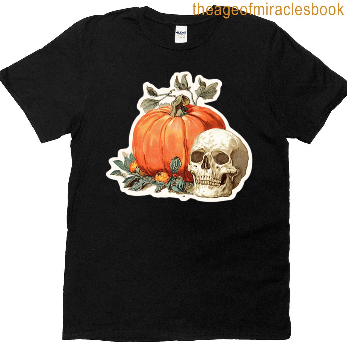 Vintage Skull And Pumpkin T-shirt