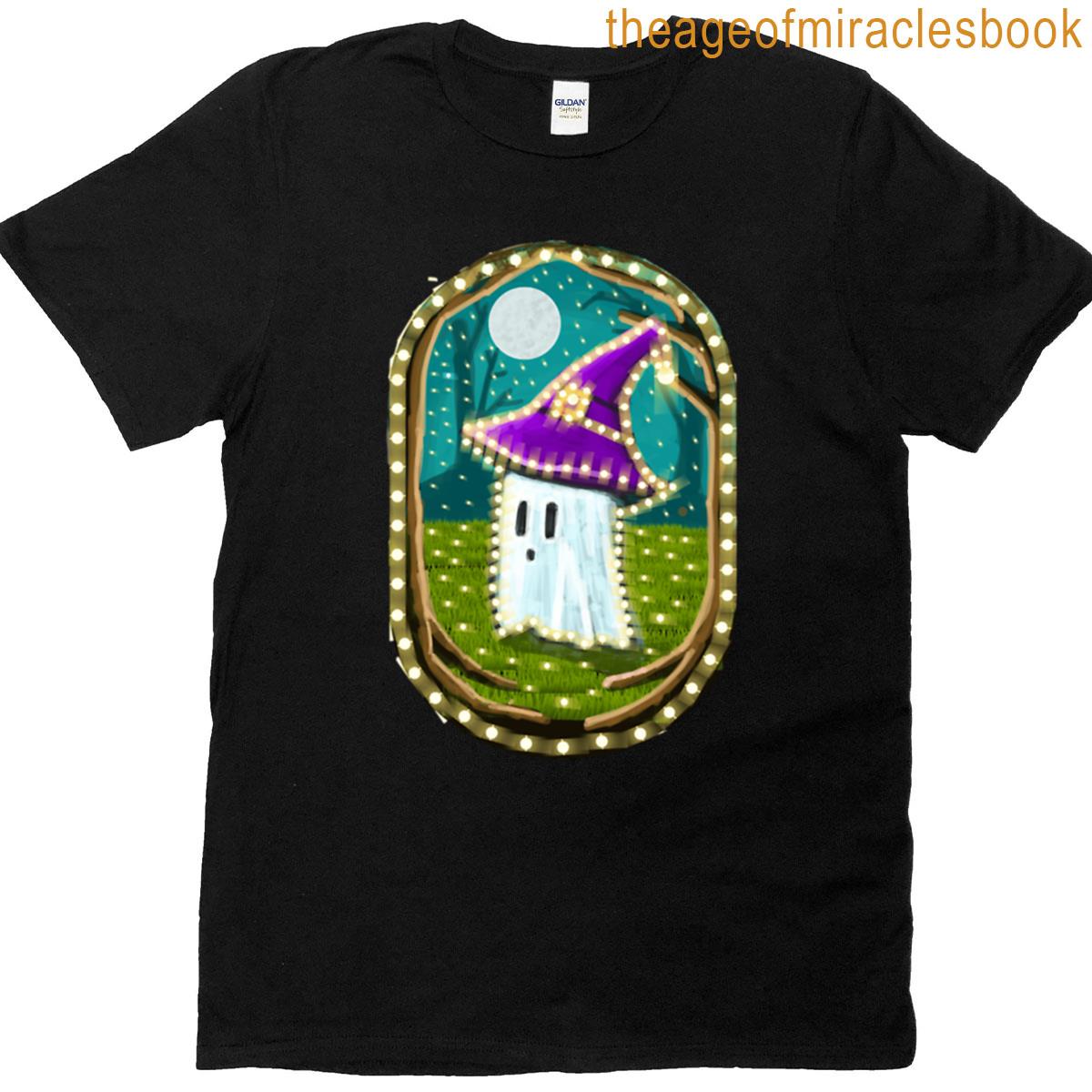 Wizard Ghost With Magical Halloween Oversized T-shirt