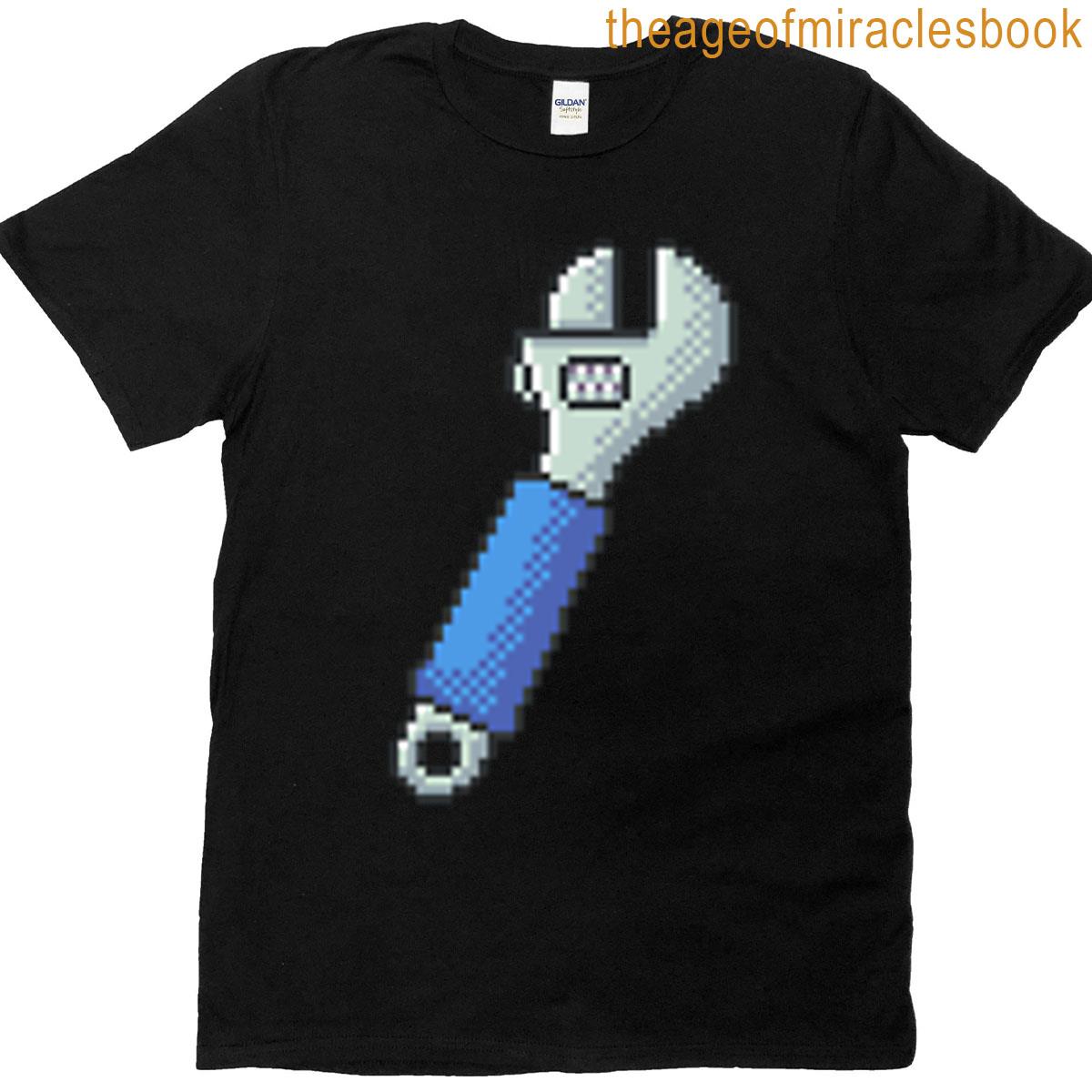 Wrench Pixel Art Silver T-shirt