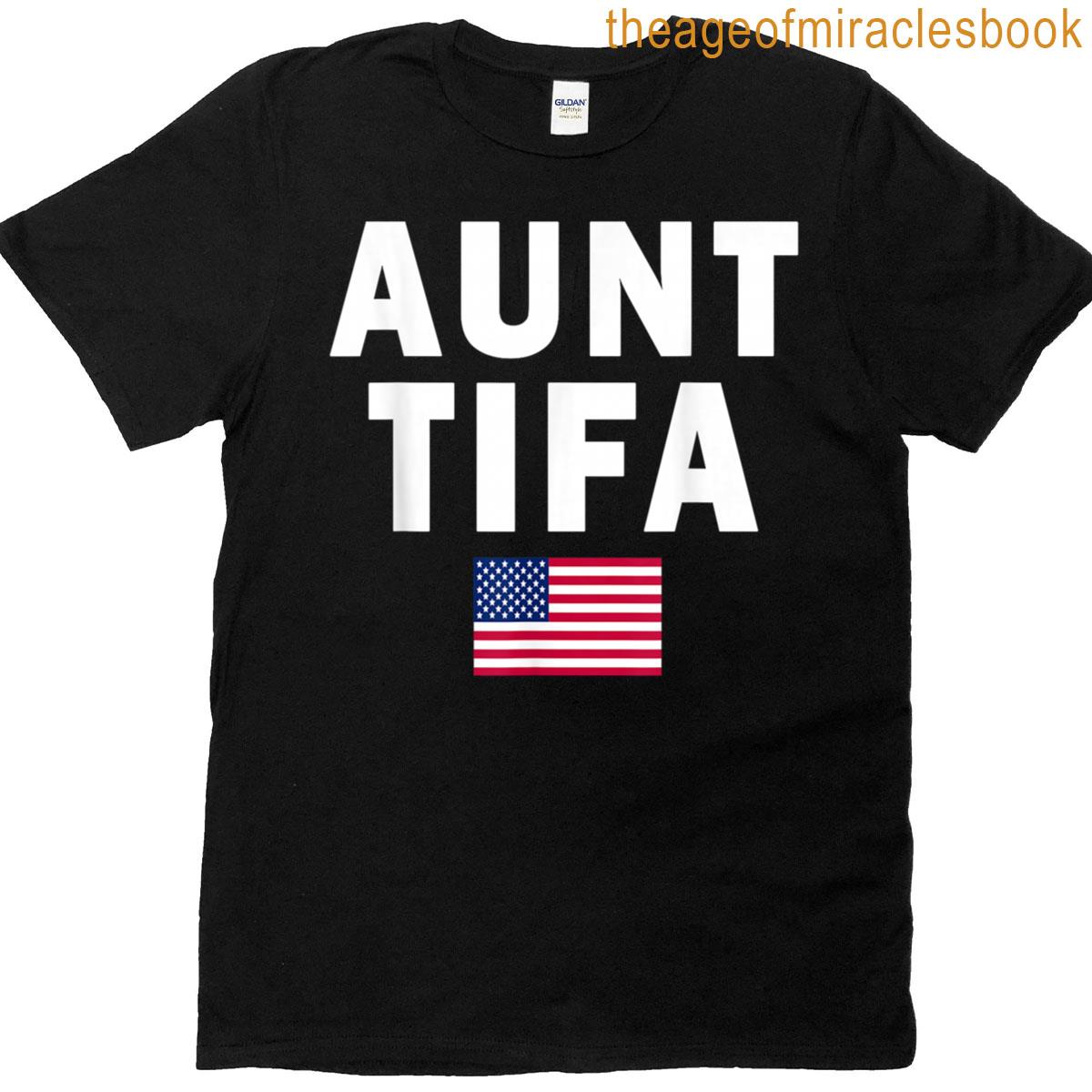 Aunt Tifa American Flag T-shirt