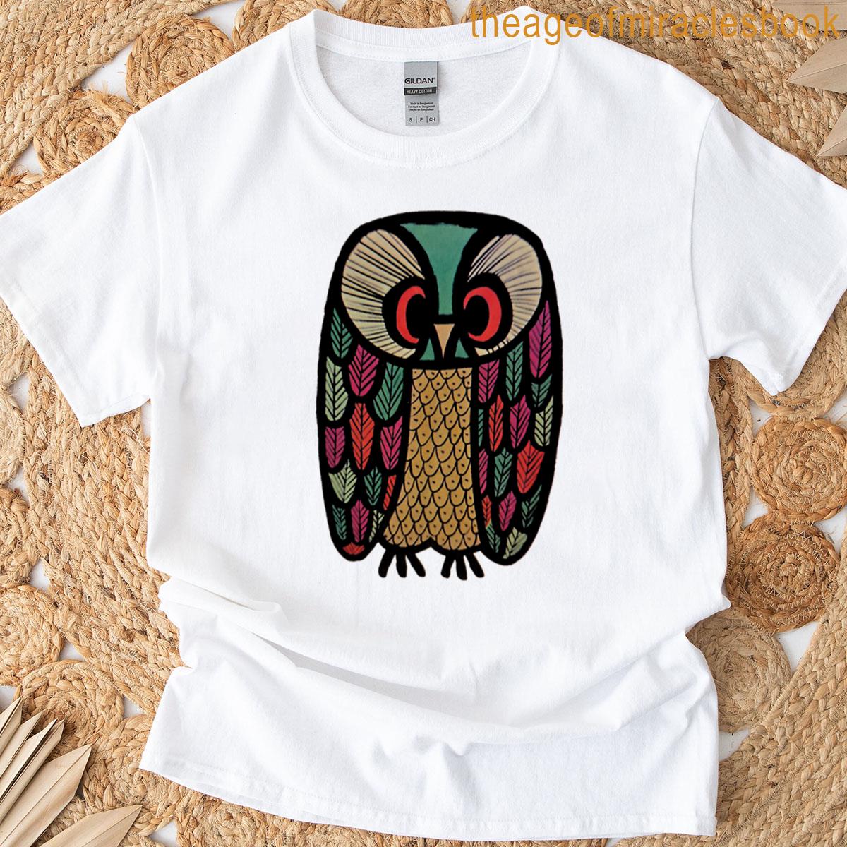 Green Patchwork Owl T-shirt