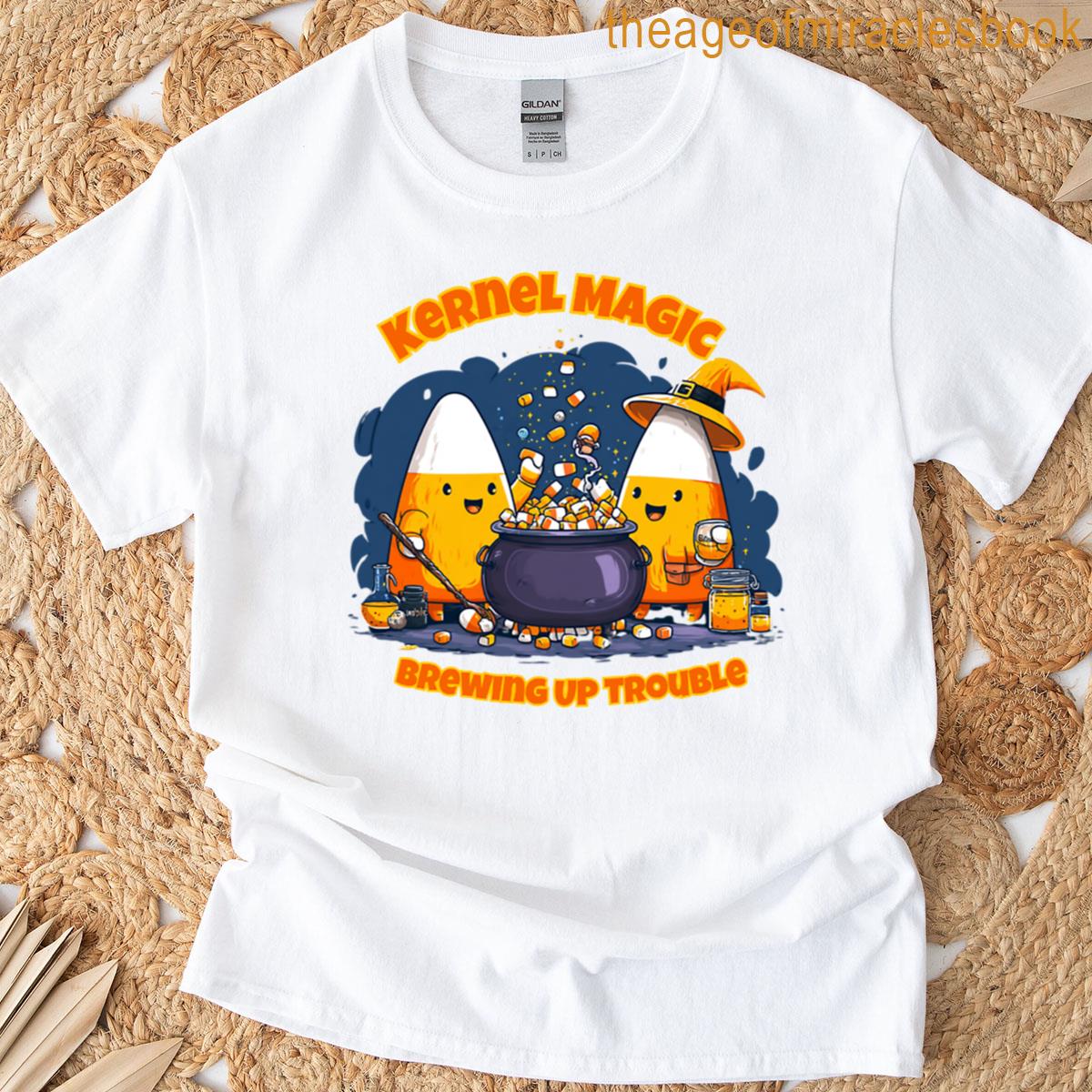 Kernel Magic Brewing Up Trouble Halloween T-shirt