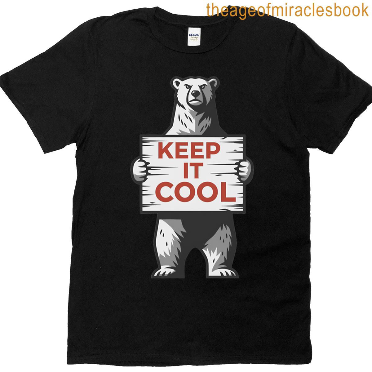 Polar Bear Keep It Cool Climate Message T-shirt