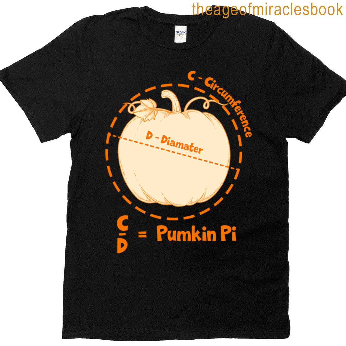 Pumpkin Pi Funny Math Pun Design T-shirt