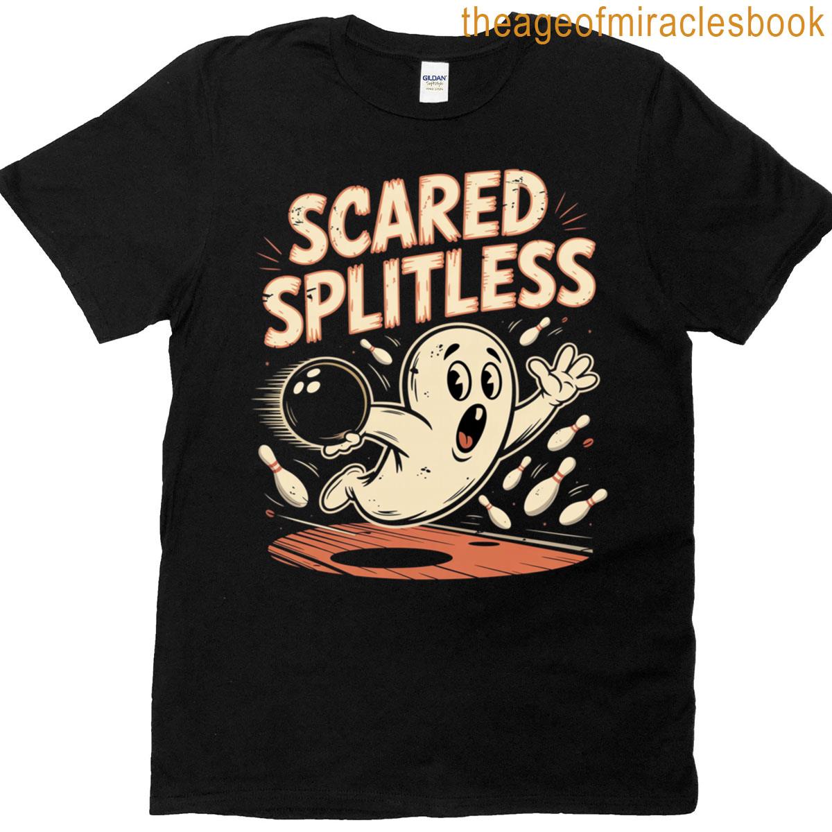 Scared Splitless Bowling Halloween Fun Design T-shirt