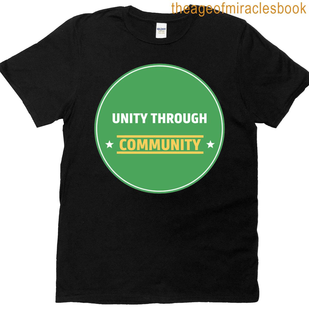 Unity Through Community Green Emblem T-shirt