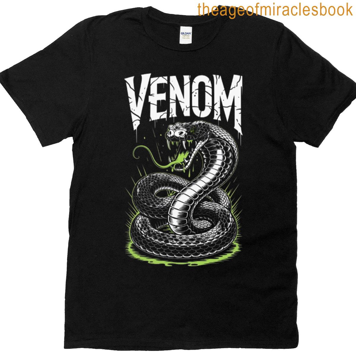Venom Dark Comic Typography T-shirt