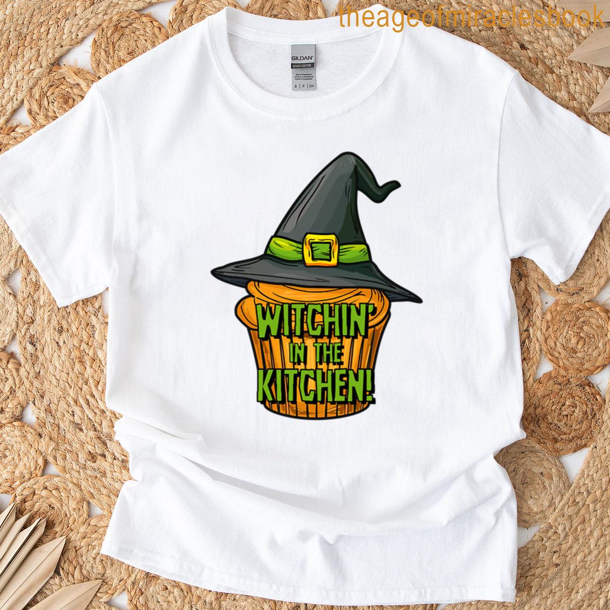 Witchin In The Kitchen On Grey T-shirt