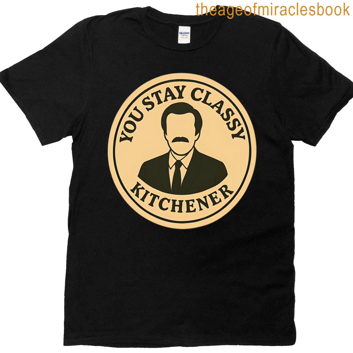 Anchorman Inspired Retro Canada Print Kitchener T-shirt