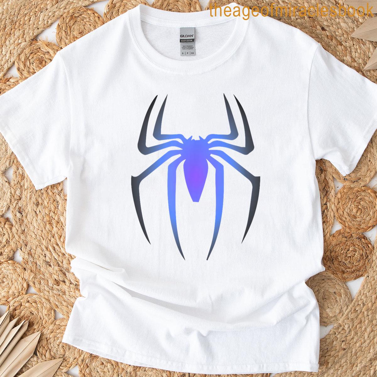 Blue Scary Spider Halloween T-shirt