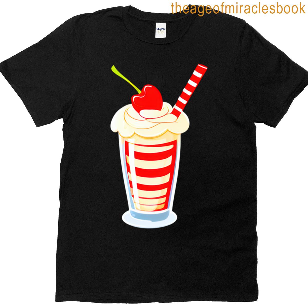 Cartoon Milkshake Swirl T-shirt
