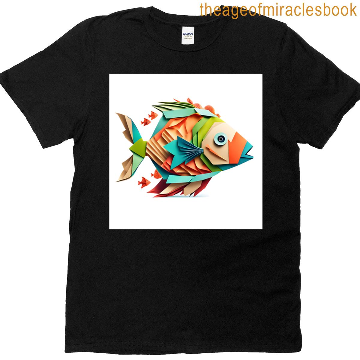 Colorful Origami Fish T-shirt