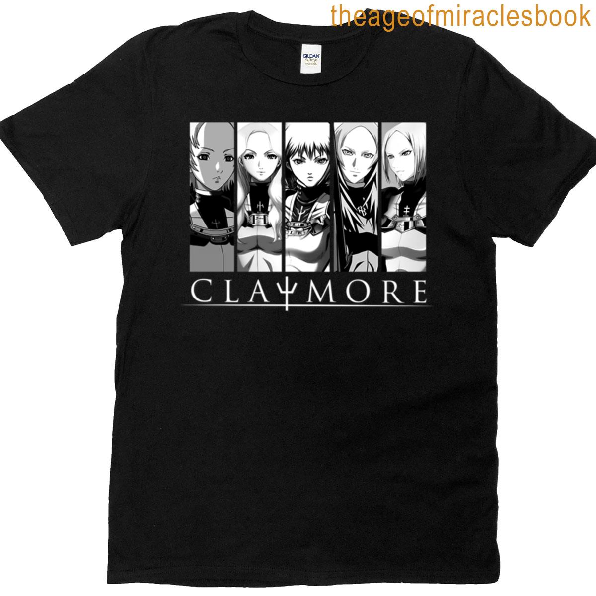 Funny Claymore Anime Main Characters T-shirt