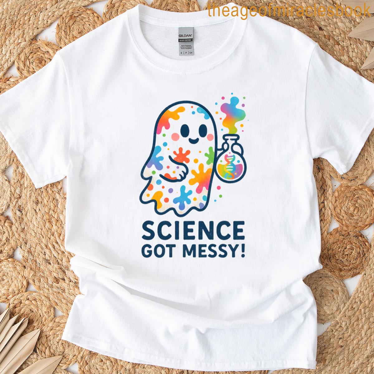 Ghost Scientist Colorful Experiment Gone Wrong T-shirt