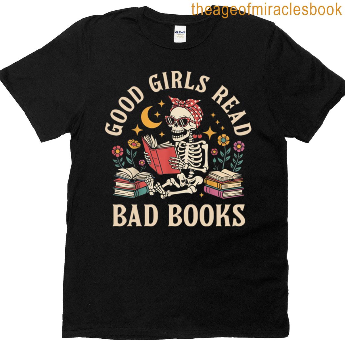 Retro Skeleton Reading T-shirt