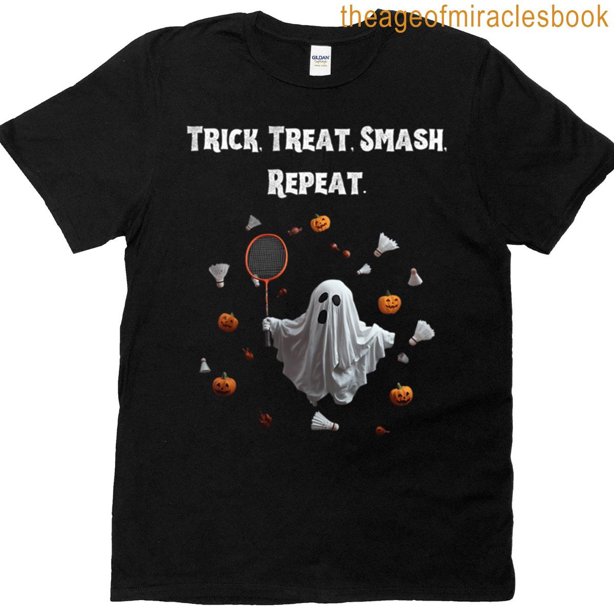 Badminton Ghost Halloween Active T-shirt