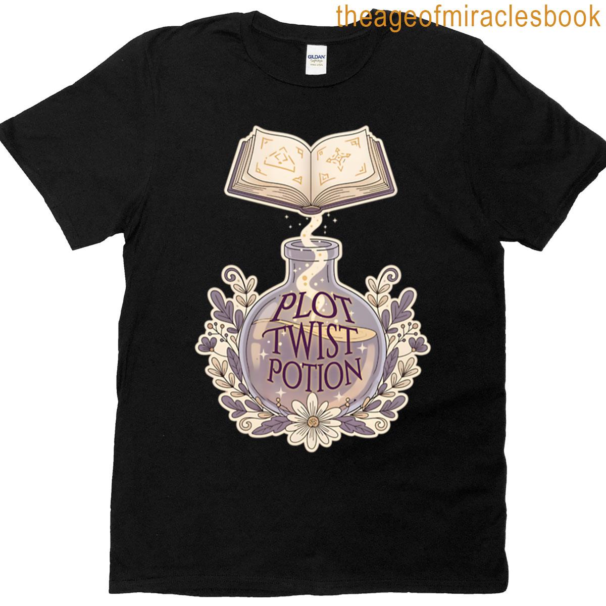 Plot Twist Potion Magical Bookish Fantasy Design T-shirt