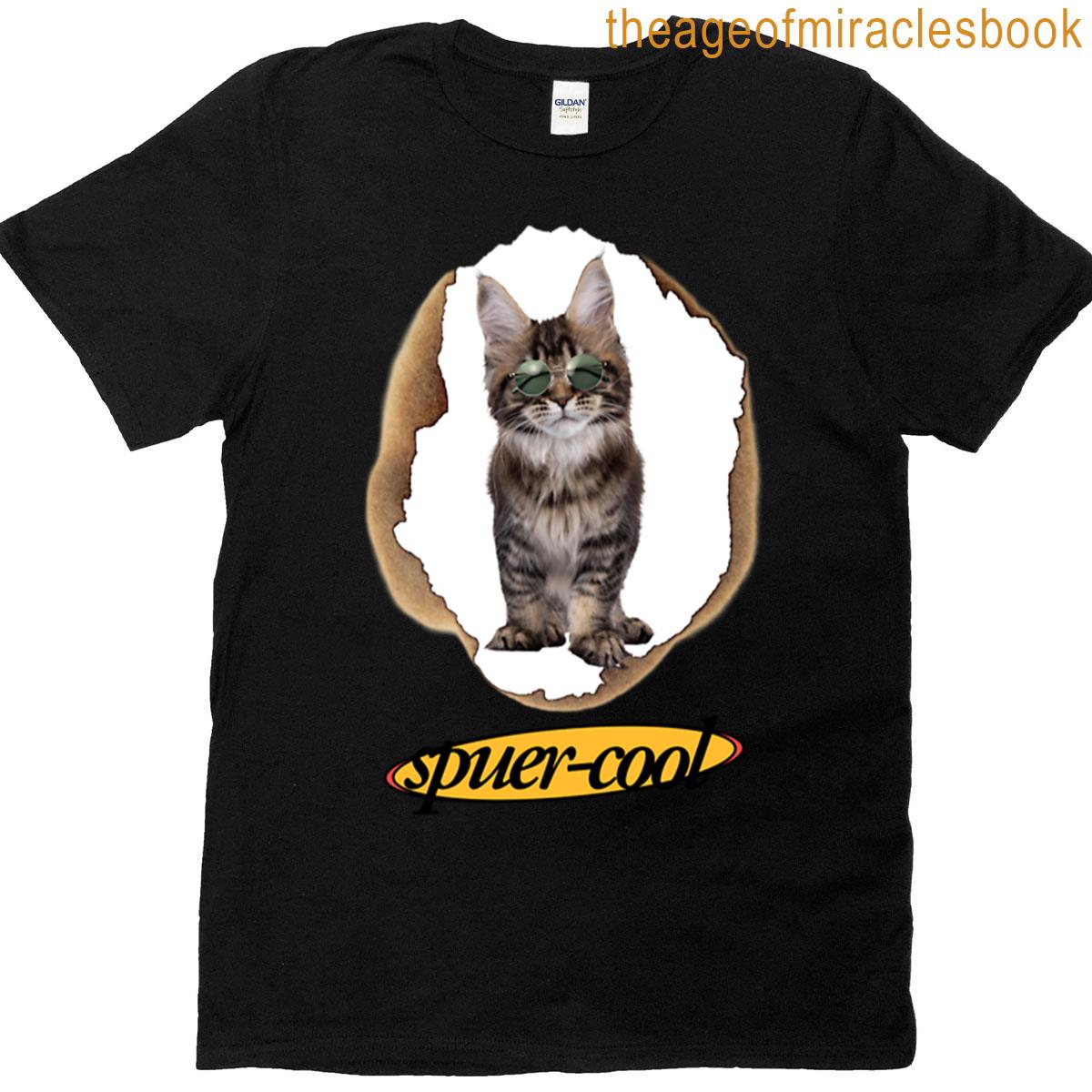 Super Cool Cat Retro Sunglass Kitty Design T-shirt