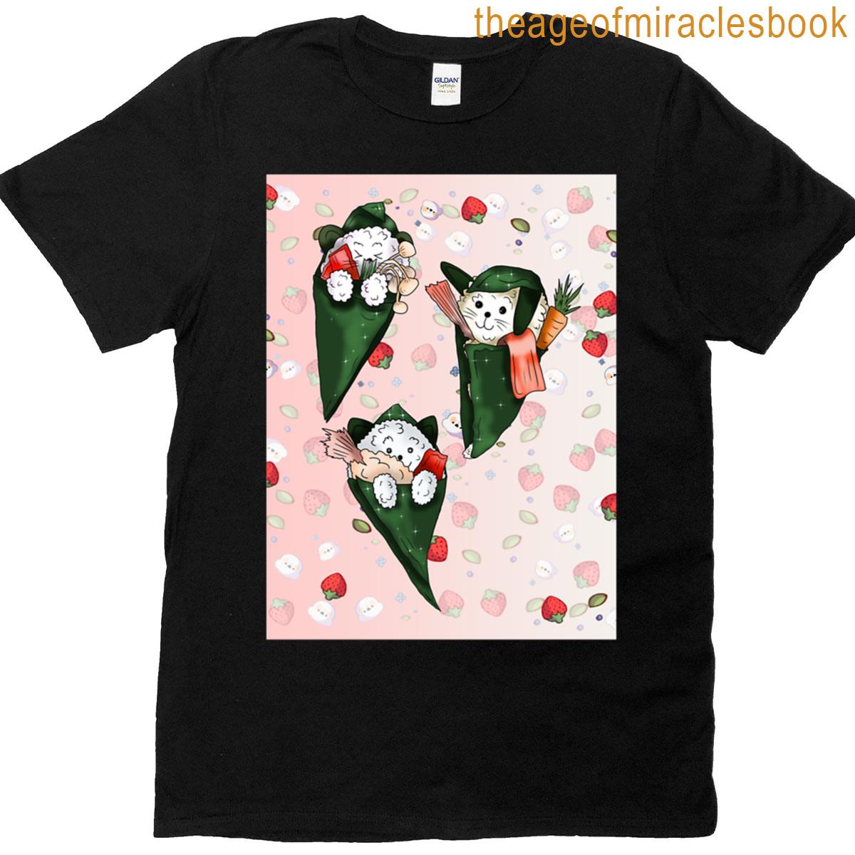 Cartoon Sushi Temaki Oversized T-shirt