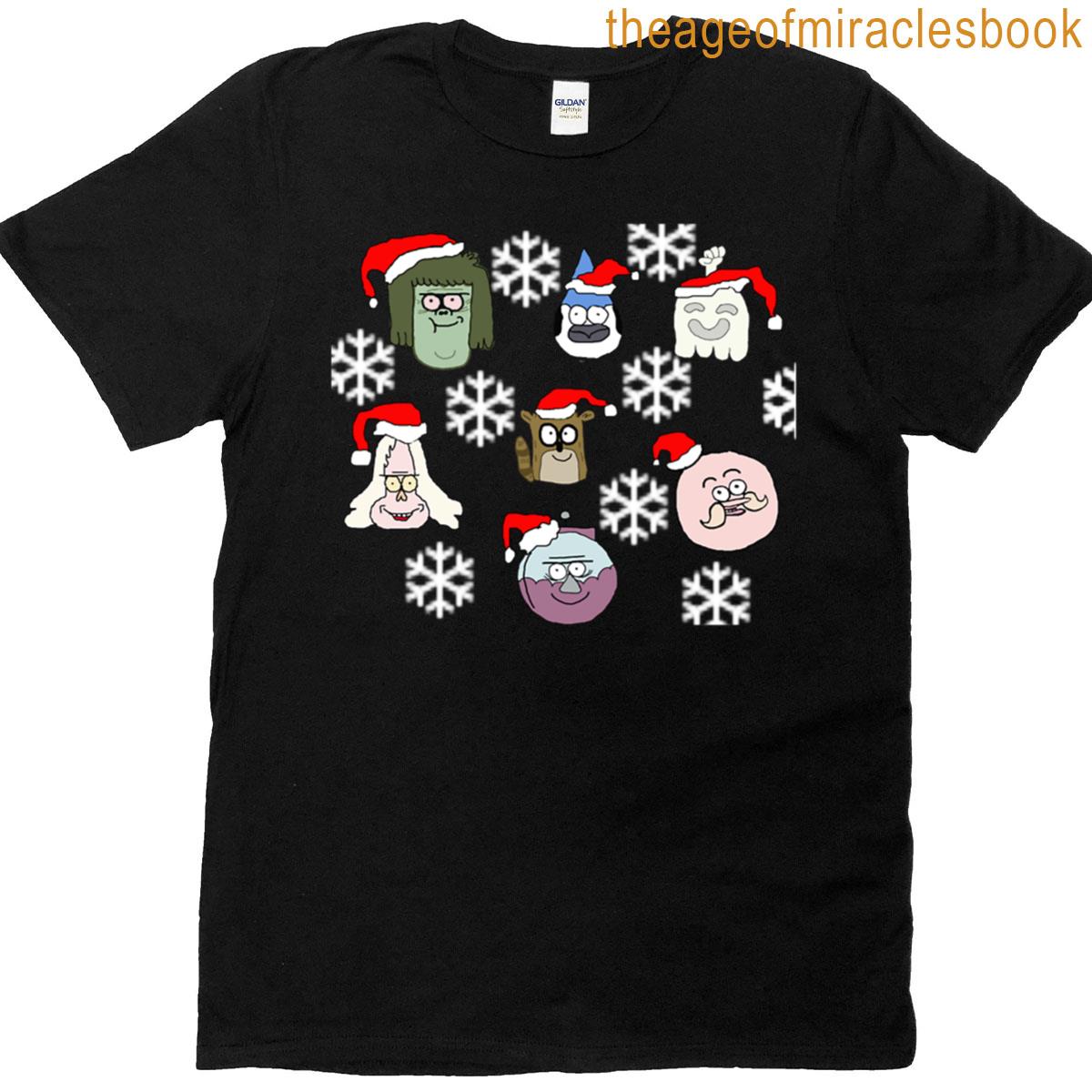 Christmas Faces Pattern Regular Show The Best T-shirt