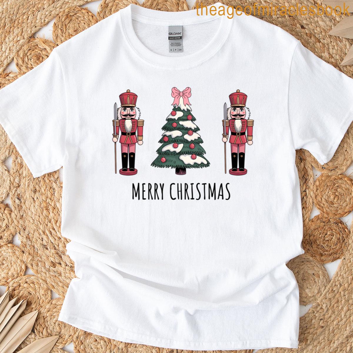 Coquette Nutcracker Christmas Tree Preppy Holiday T-shirt