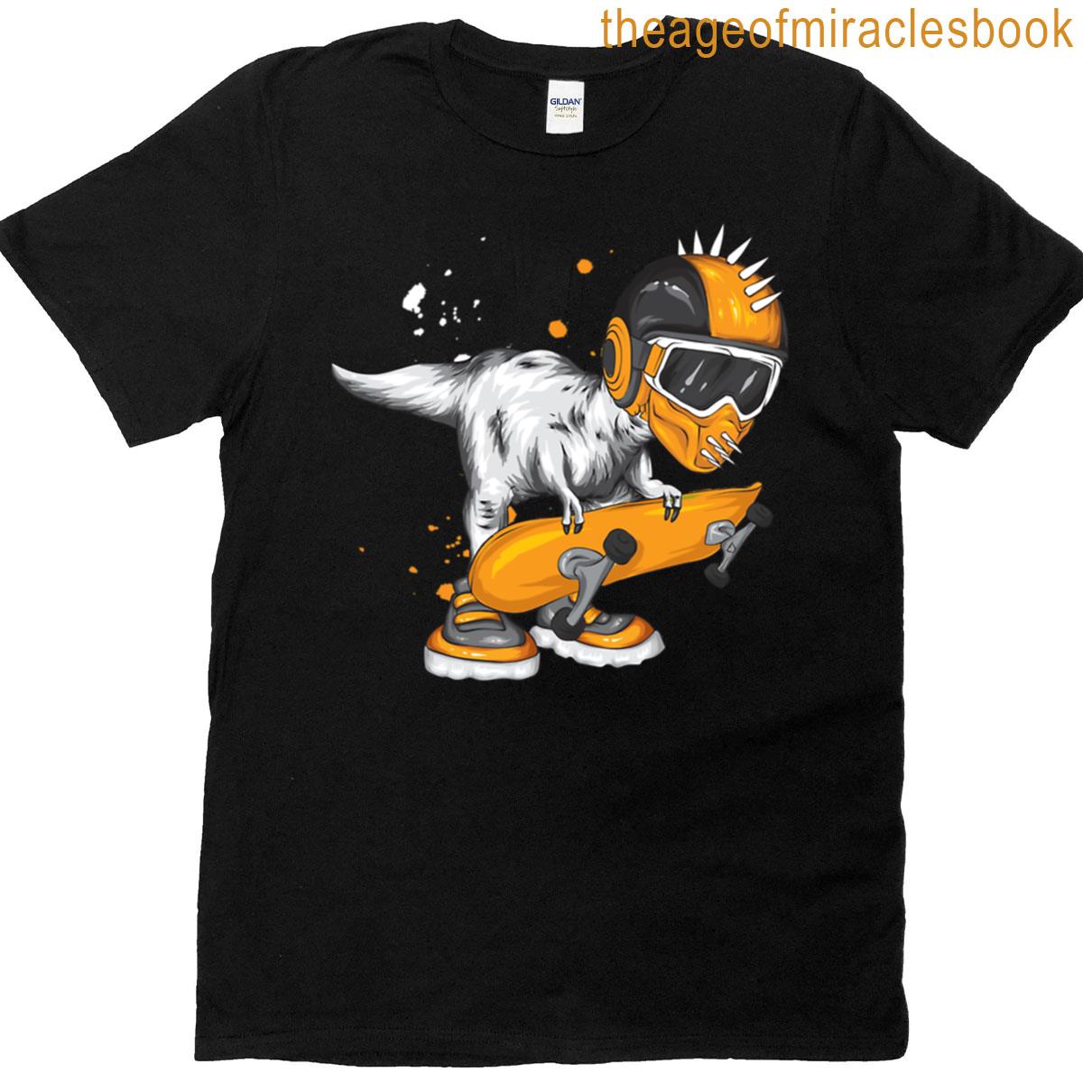 Dino Skateboarding Oversized T-shirt