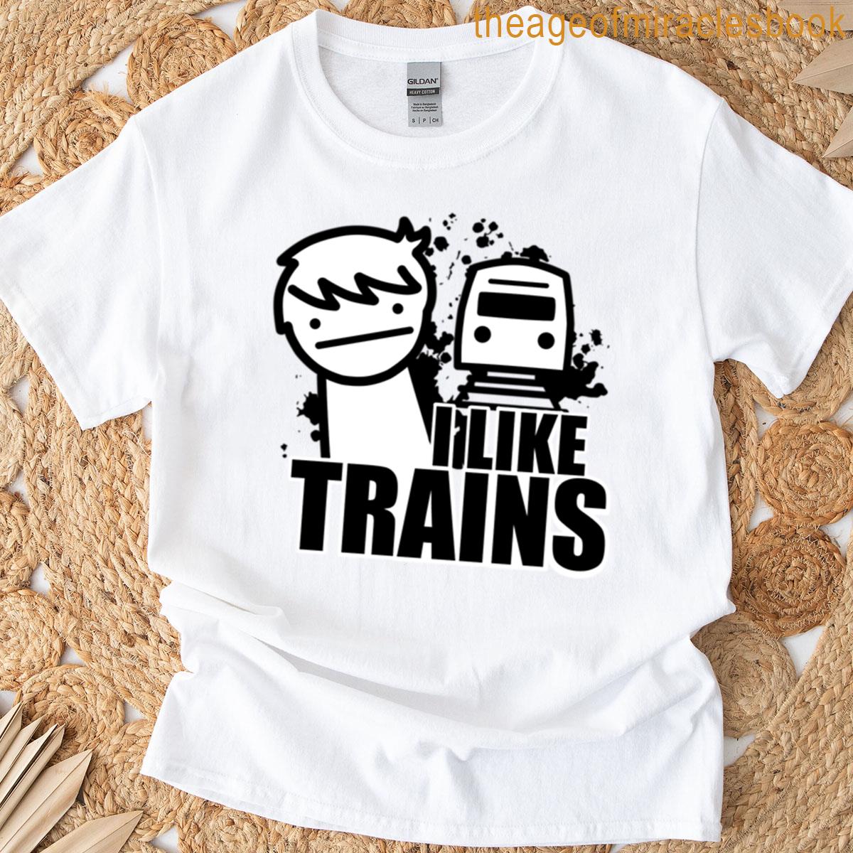 I Like Trains Art Design T-shirt