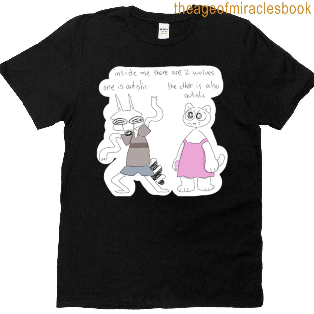 Inside Me There Are 2 Wolves Oversized T-shirt