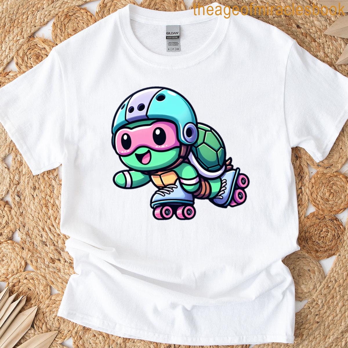 Kawaii Turtle Skating T-shirt