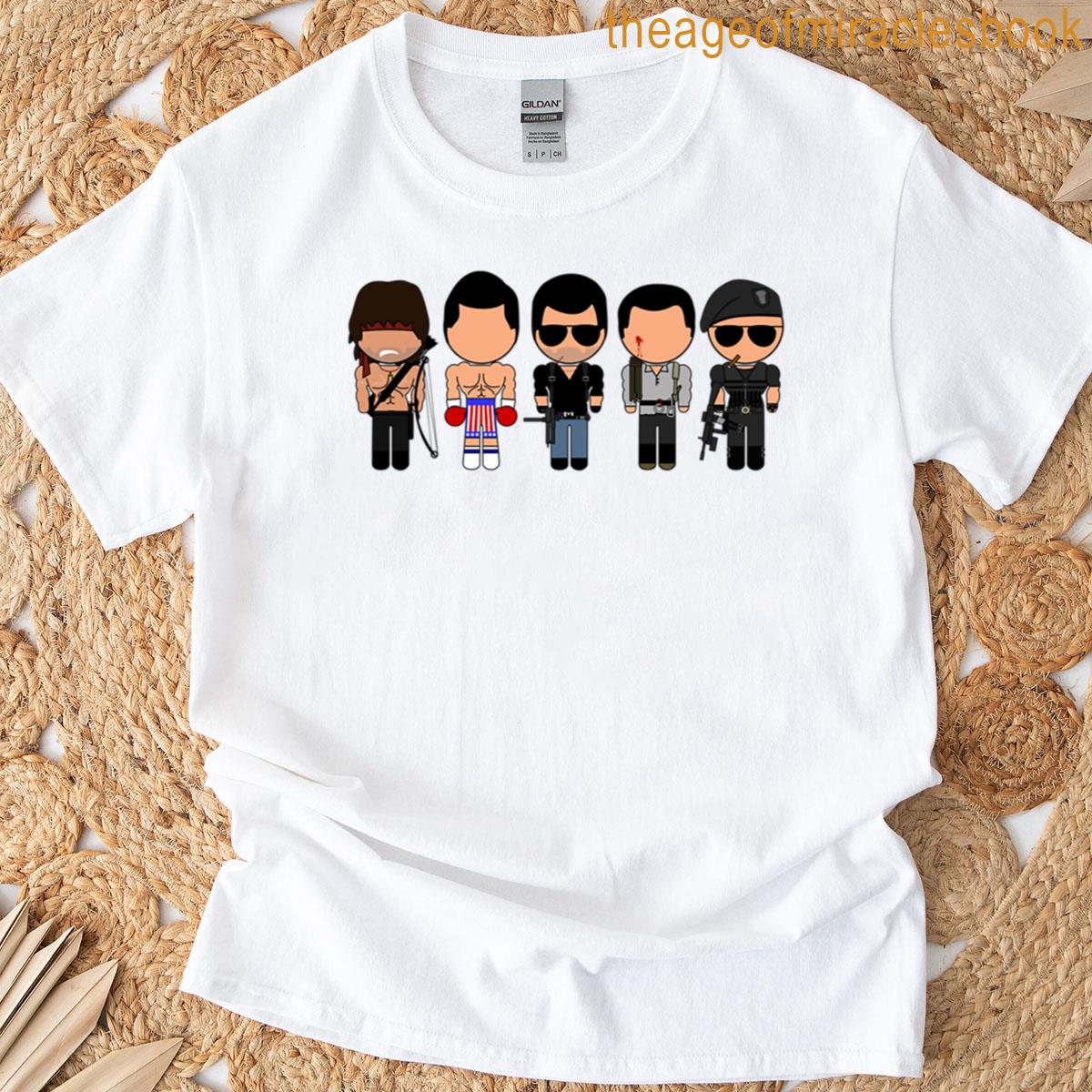 Stallone Through The Ages – Vector-eds T-shirt