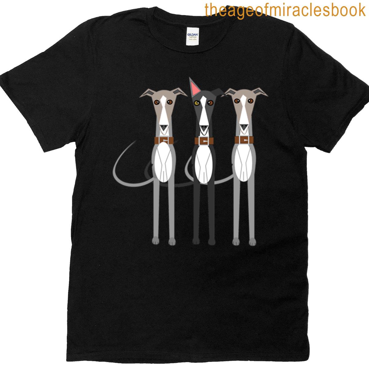 Three Cartoon Whippets T-shirt