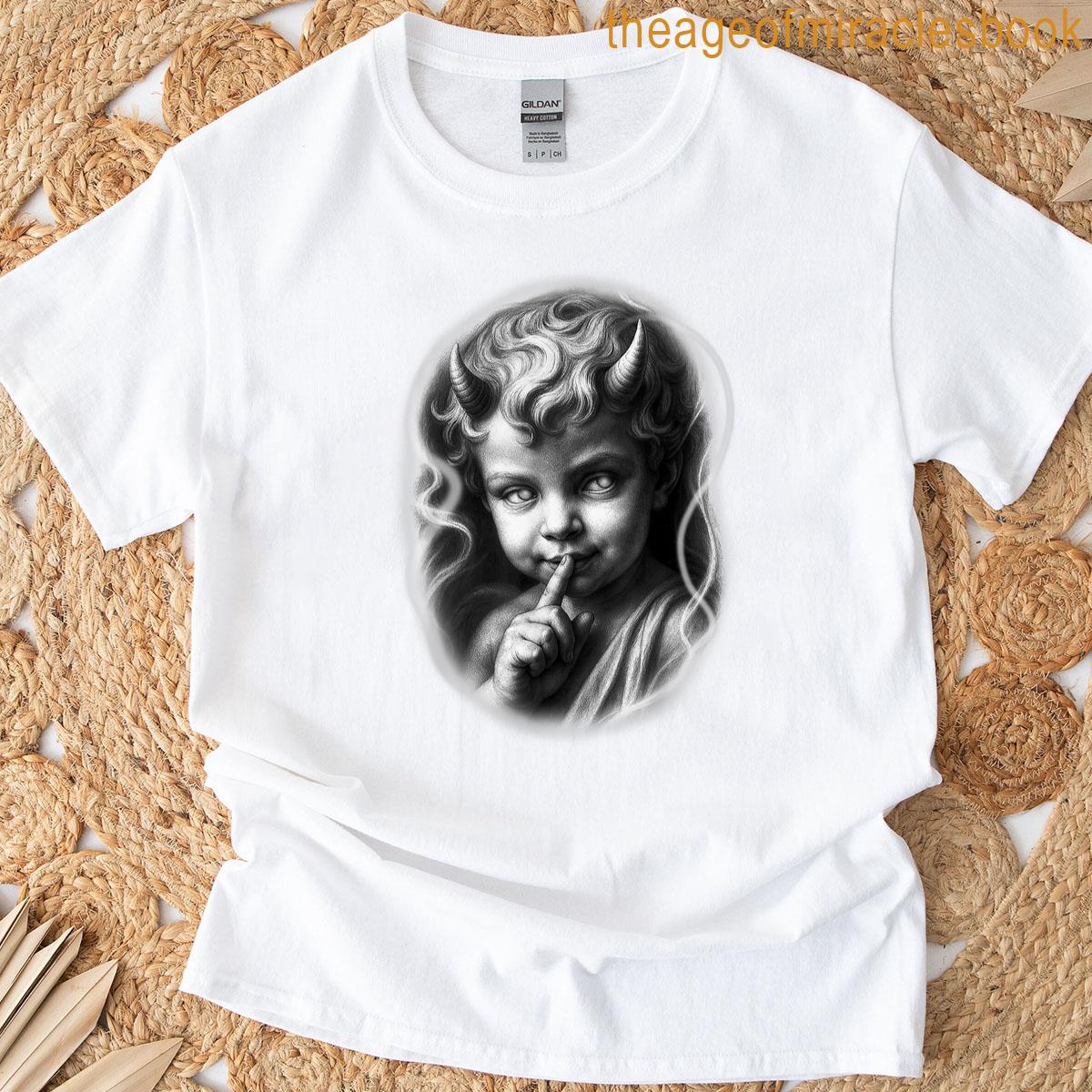 Baby Devil Cherub Demon Shhh T-shirt