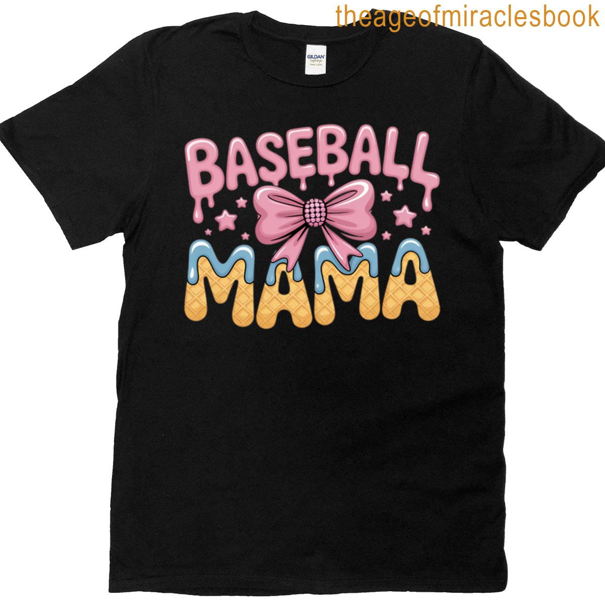 Baseball Coquette Bow Sport Cute T-shirt