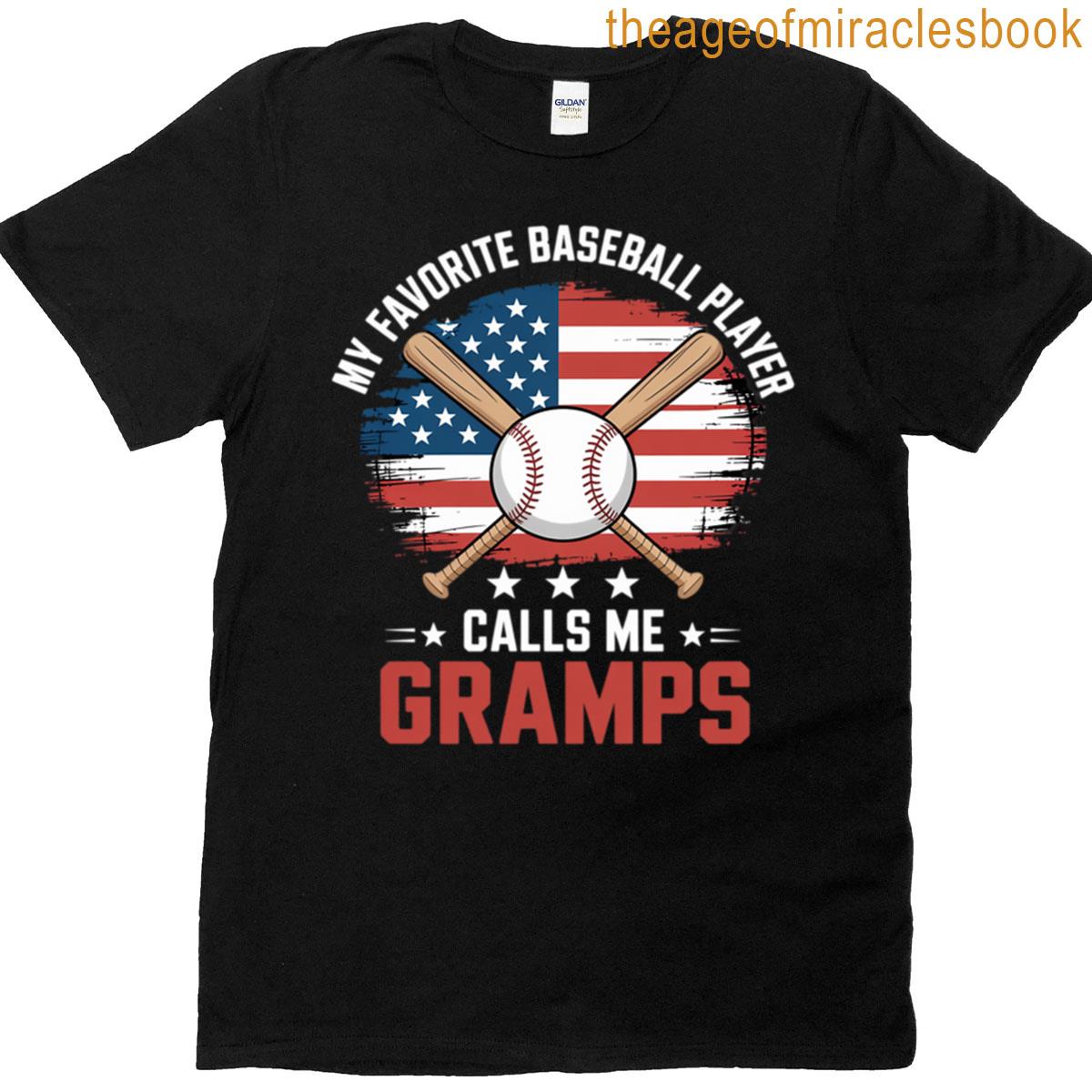 Baseball Player Usa Flag T-shirt