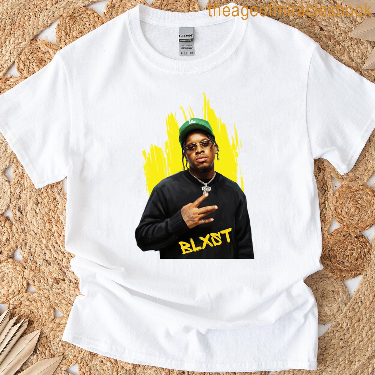 Blxst Paint Effect And Sticker T-shirt